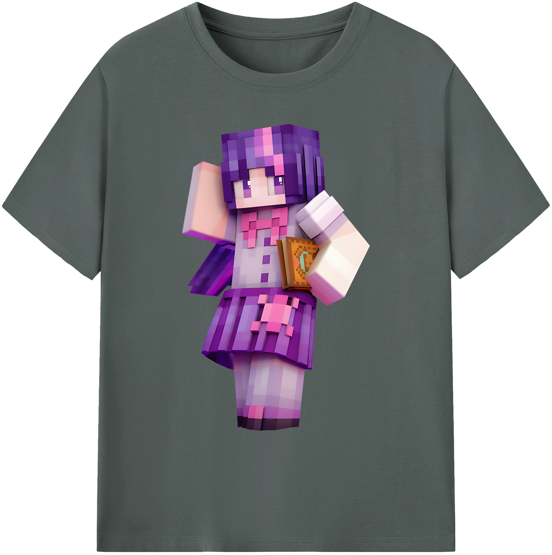 （画像用） マインクラフト ブロックの世界 Minecraft MC Block world 綿100％ メンズ半袖Tシャツ｜肌触りやわらか＆通気性